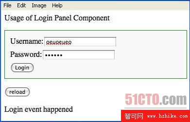 登錄面板混合組件