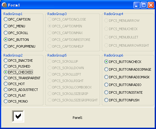 WinAPI: DrawFrameControl - 繪制控件