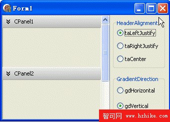 Delphi 2009 之 TCategoryPanelGroup[2]: HeaderAlignment、GradientDirection