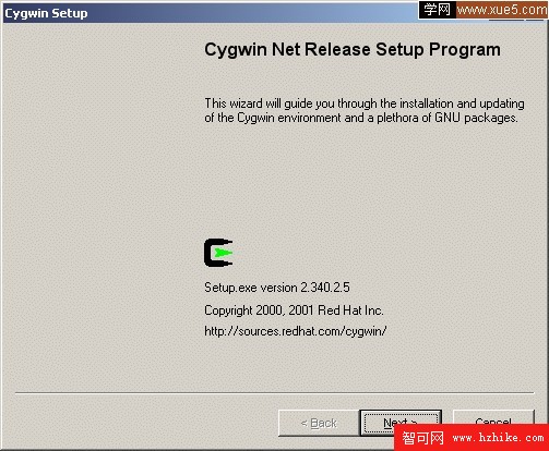 Setup wizard for Cygwin environment