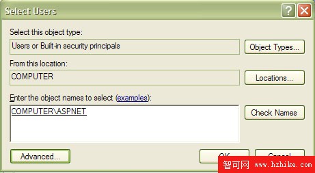 圖 5. 最後向 Computer Management 下的 DB2 Users Group 添加 ASPNET 帳戶用戶