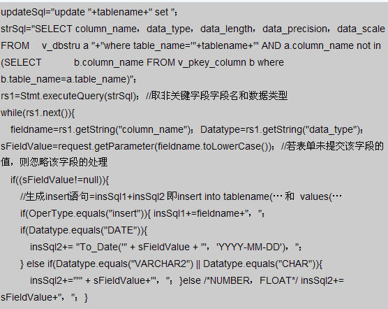 JSP中表單數據存儲的一種通用方法