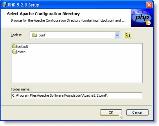 configuration file for apache