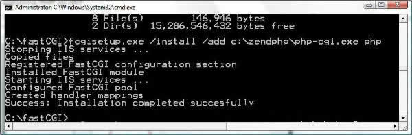 PHP和IIS 7.0的FastCGI模塊