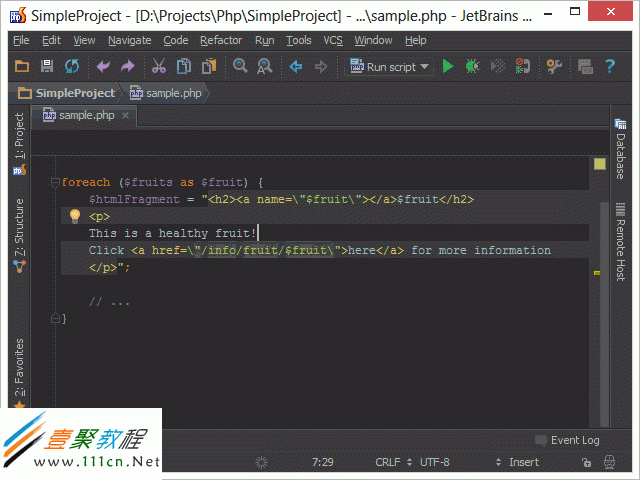 PhpStorm編程語言切換演示