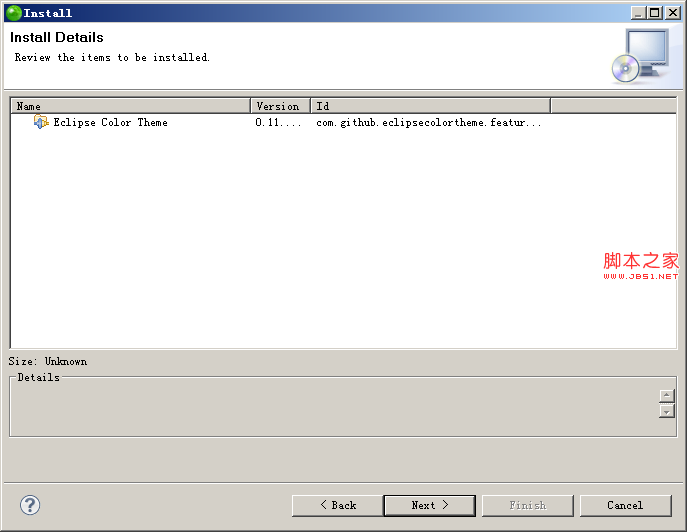 Install Details安裝Eclipse Color Theme第二步.png