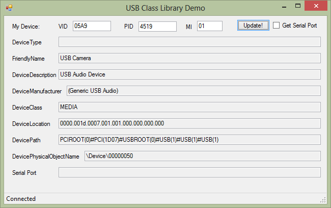 檢測 USB 設備撥插的 C# 類庫：USBClassLibrary
