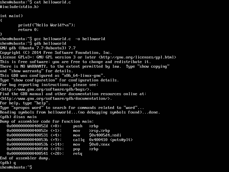Linux環境下使用gcc編譯，gdb反匯編C語言程序 - 電腦修得好 - WIFI for Free