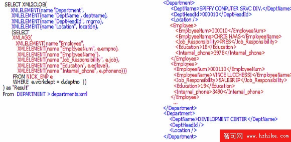 使用 DB2 Connect 中的 XML 功能來處理 XML 數據 - 有多種方法可以做這件事。