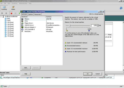 Virtual Machine Properties Editor