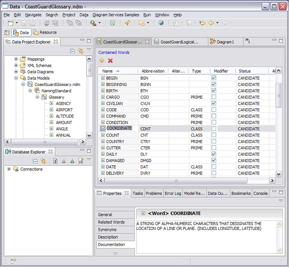 使用 Rational Data Architect 定義和實施數據對象命名標准