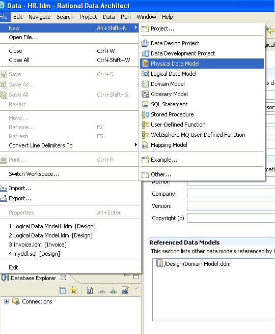 使用 IBM Rational Data Architect 控制 DB2 數據庫