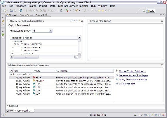 如何使用 Optim Query Tuner 進行數據庫性能調優，第 2 部分：使用 Optim Query Tuner 對 SQL 語句進行查詢優化