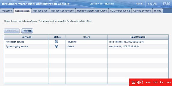 使用 IBM InfoSphere Warehouse 9.7 Administration Console，第 1 部分: 入門與設置