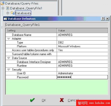 使用 WebSphere Transformation Extender Database Interface Designer 和 Database Adapter 轉換數據