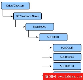 用於備份的Oracle(大型網站數據庫平台)和DB2的數據結構（圖三）