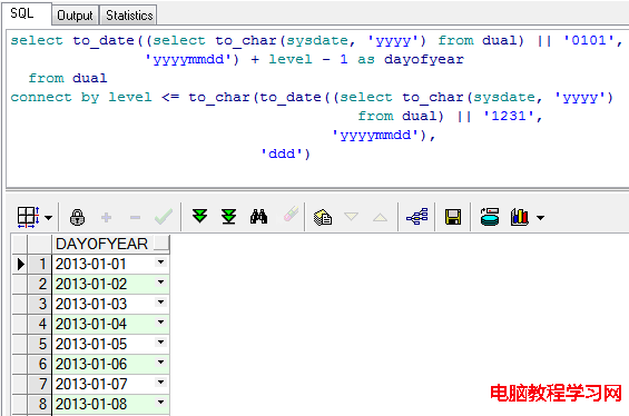 oracle 獲取當年日歷 - du_ze_xuan - du_ze_xuan的博客