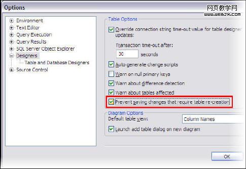 SQL 2008中控制要求重新創建表的更改