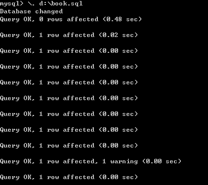 MySQL命令行下執行.sql腳本詳解